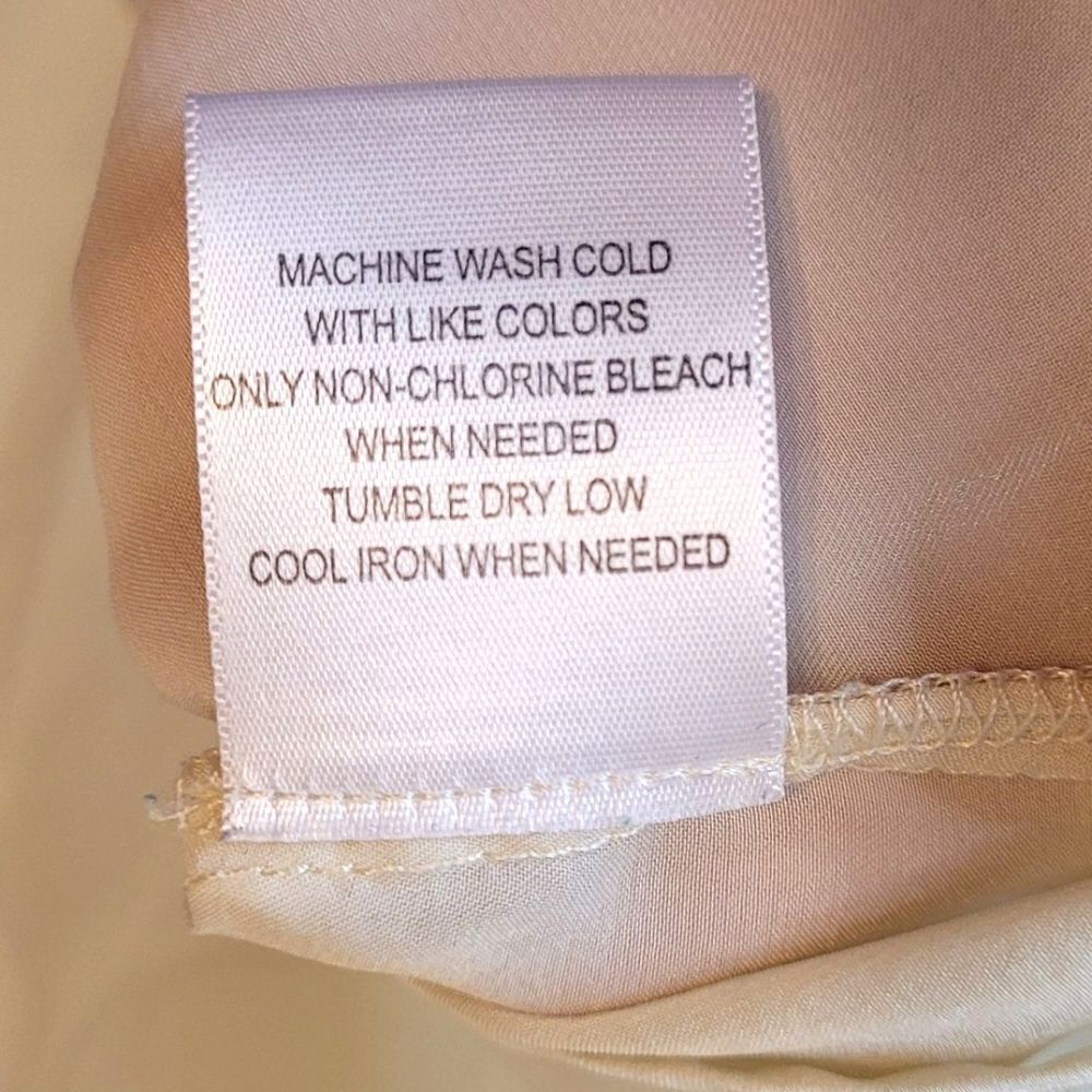 Modcloth Women's Cream Satin Tie Neck Blouse Size M - Picture 4 of 5
